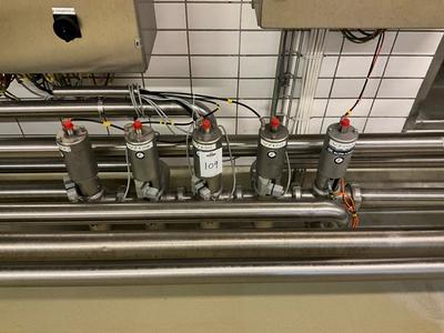 Översiktsbild av Alfa laval pneumatic valve station